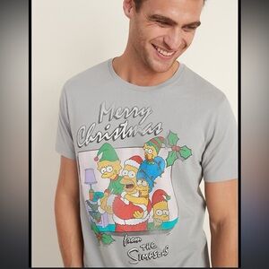 Old Navy Merry Christmas from the Simpson Gray T-Shirt Men’s Sz.M